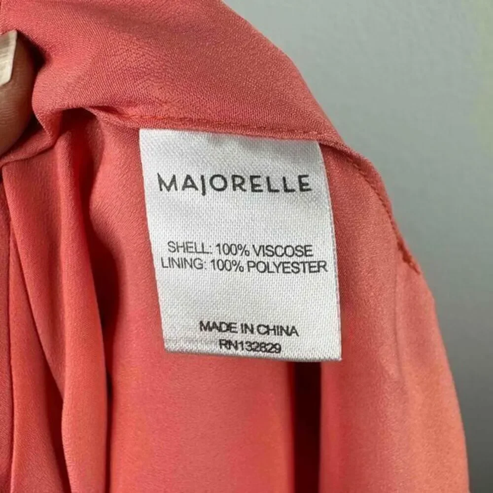 Majorelle Dress Women's XS Red Sleeveless Spaghetti Strap V Neck‎ Classic Wrap